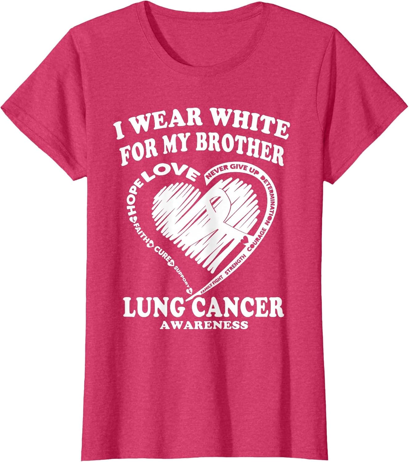 Lung Cancer Awareness T Shirt - I Wear White for My Brother