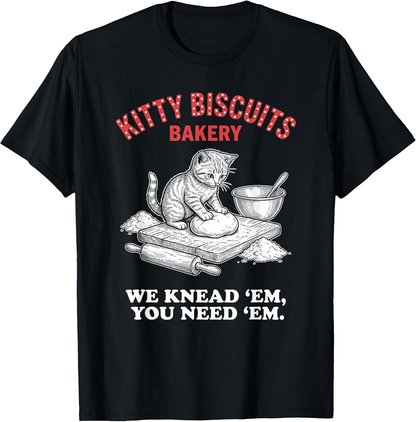 Kitty Biscuits Bakery T for Cat Lovers