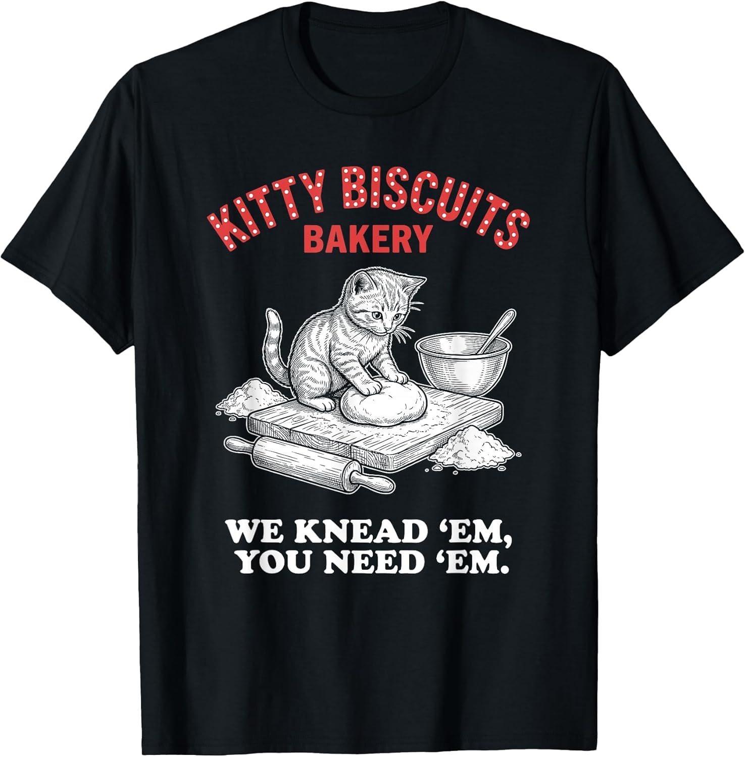 Kitty Biscuits Bakery T for Cat Lovers