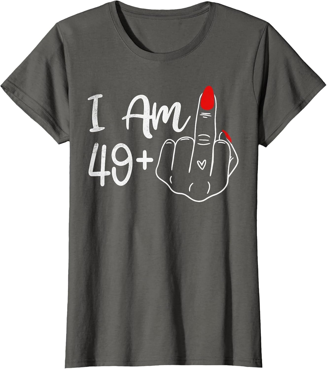 I Am 49 Plus 1 Middle Finger Funny 50th Birthday Women