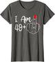 I Am 49 Plus 1 Middle Finger Funny 50th Birthday Women