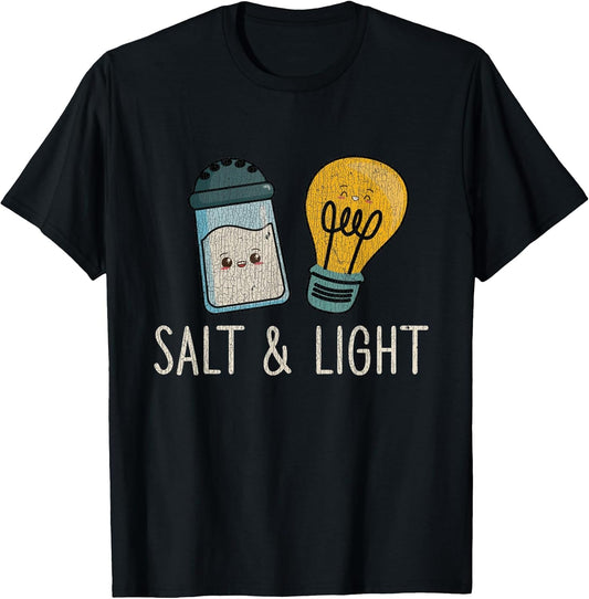 Vintage Cute Salt Light Bible Verse Matthew Proud Christian