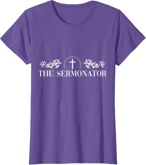 The Sermonator - Pastor, Bible, Christian Worship - Flower