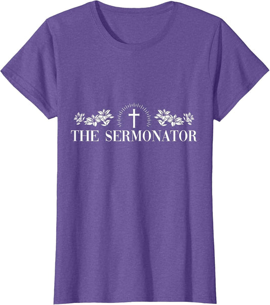 The Sermonator - Pastor, Bible, Christian Worship - Flower