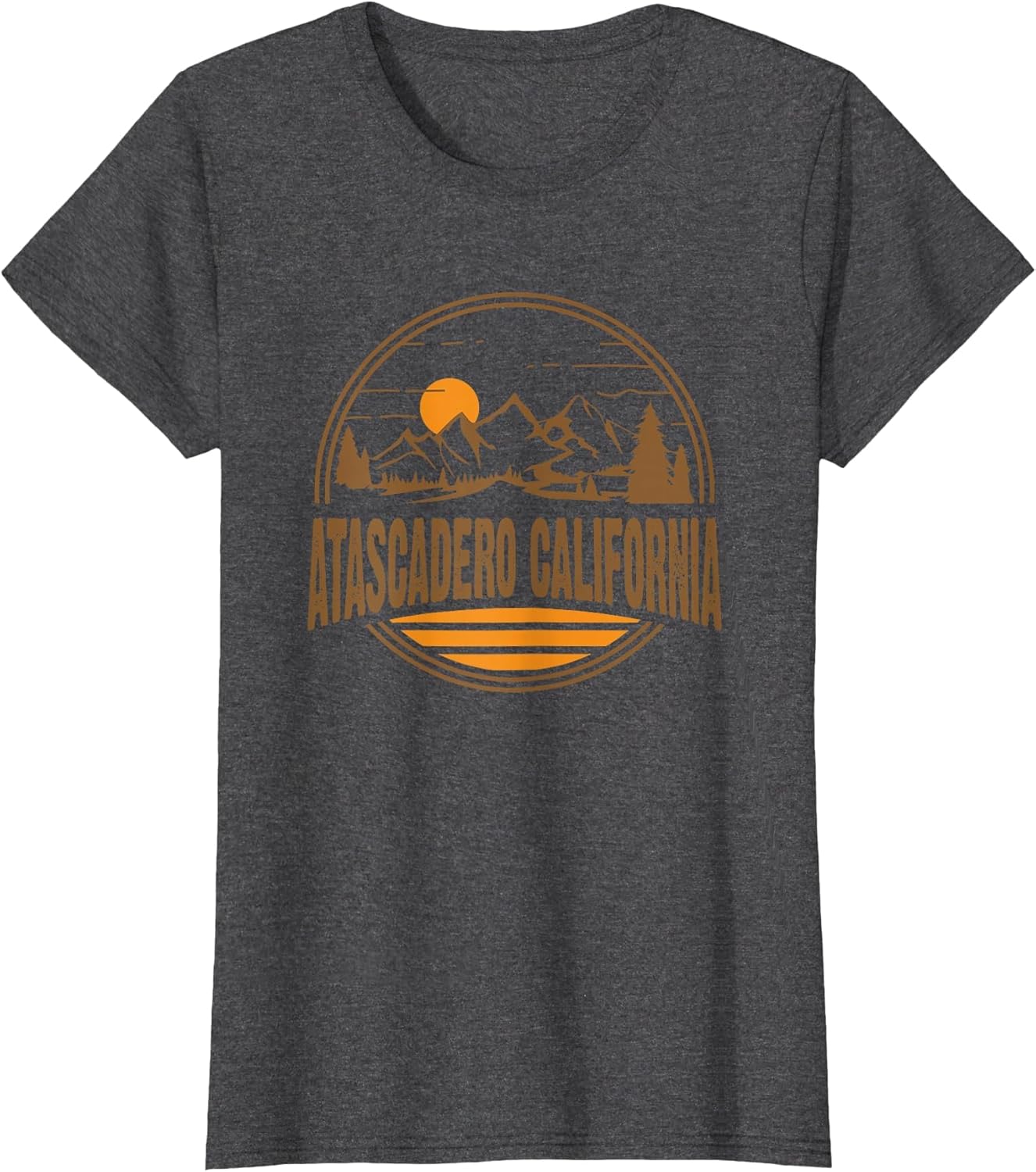 Vintage Atascadero California Mountain Hiking Souvenir Print