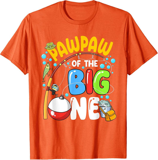 Pawpaw of The Big One Fishing Birthday Boy Family Party