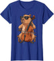 Cute Capybara Playing Cello Player Lover Musician Cellist
