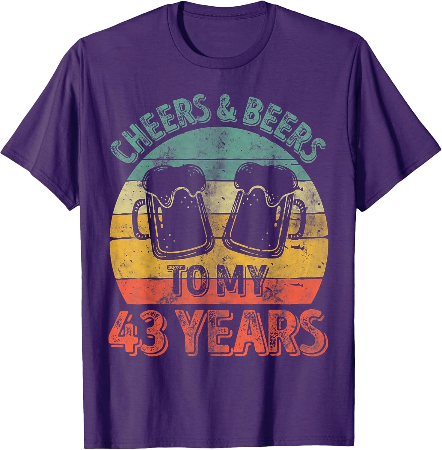 Funny Old Drinker 43th Shirt Cheers and Beers to My 43 Years