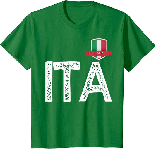 Italy Italia Human-Flag Letter I and T and A Italy Italia
