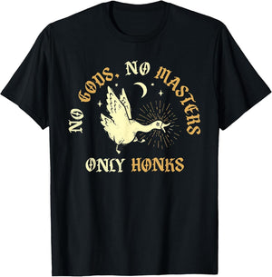 No Gods No Masters Only Honks Funny Goose Duck Vintage Art