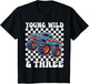 3rd Birthday Monster Truck Young Wild and Three 3 Year Old