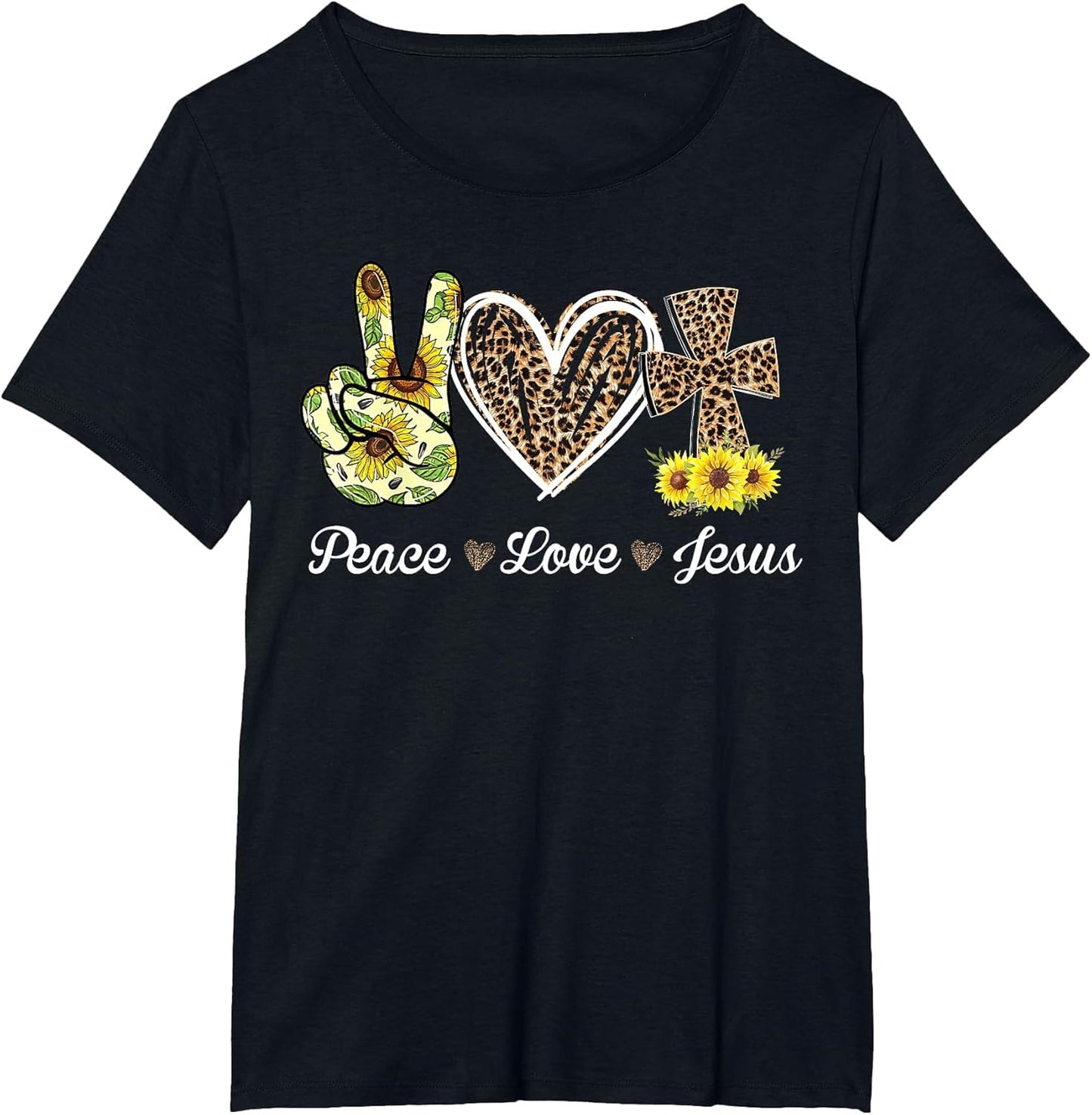 Leopard Peace Love Jesus Lovers Christ Cross Hippie