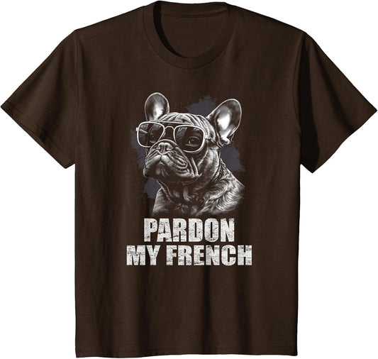 French Bulldog Funny Art with Pardon My French Design