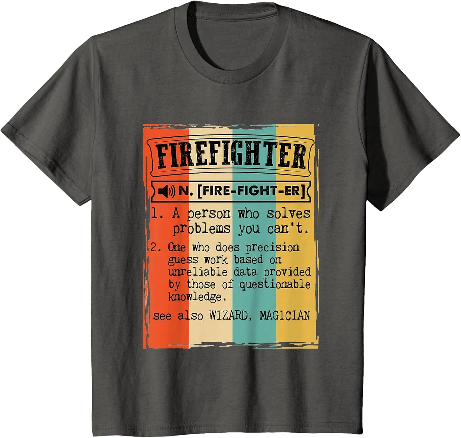 Firefighter Dictionary Definition Funny Vintage
