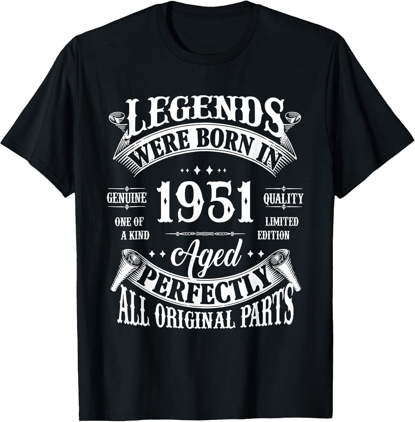 75th Birthday Shirt Vintage Born in 1951 75 Years Old B-Day