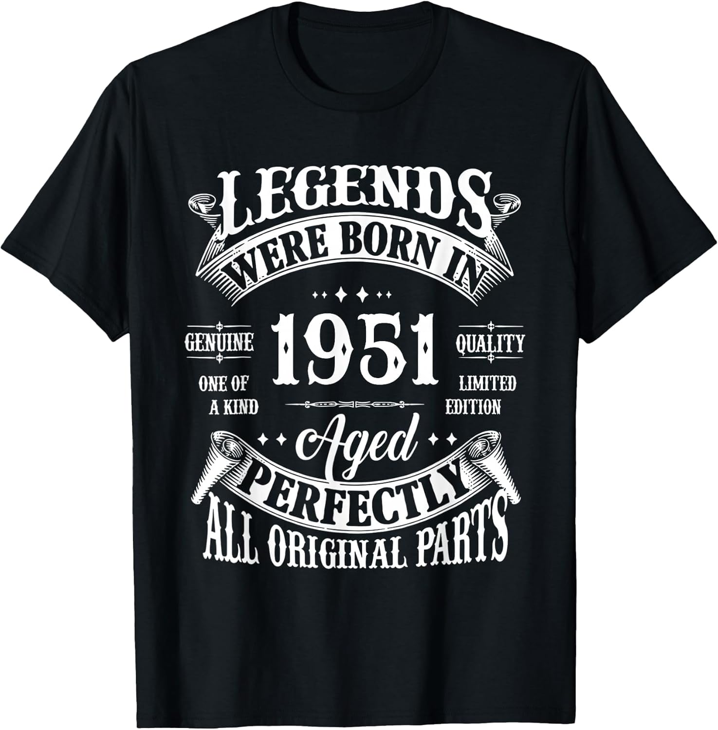 75th Birthday Shirt Vintage Born in 1951 75 Years Old B-Day