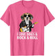 I Love Dogs & Rock & Roll Beagle Playing Electric Guitar