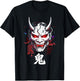 Cyberpunk Oni Mask Glitch Japanese Kanji Sci-Fi