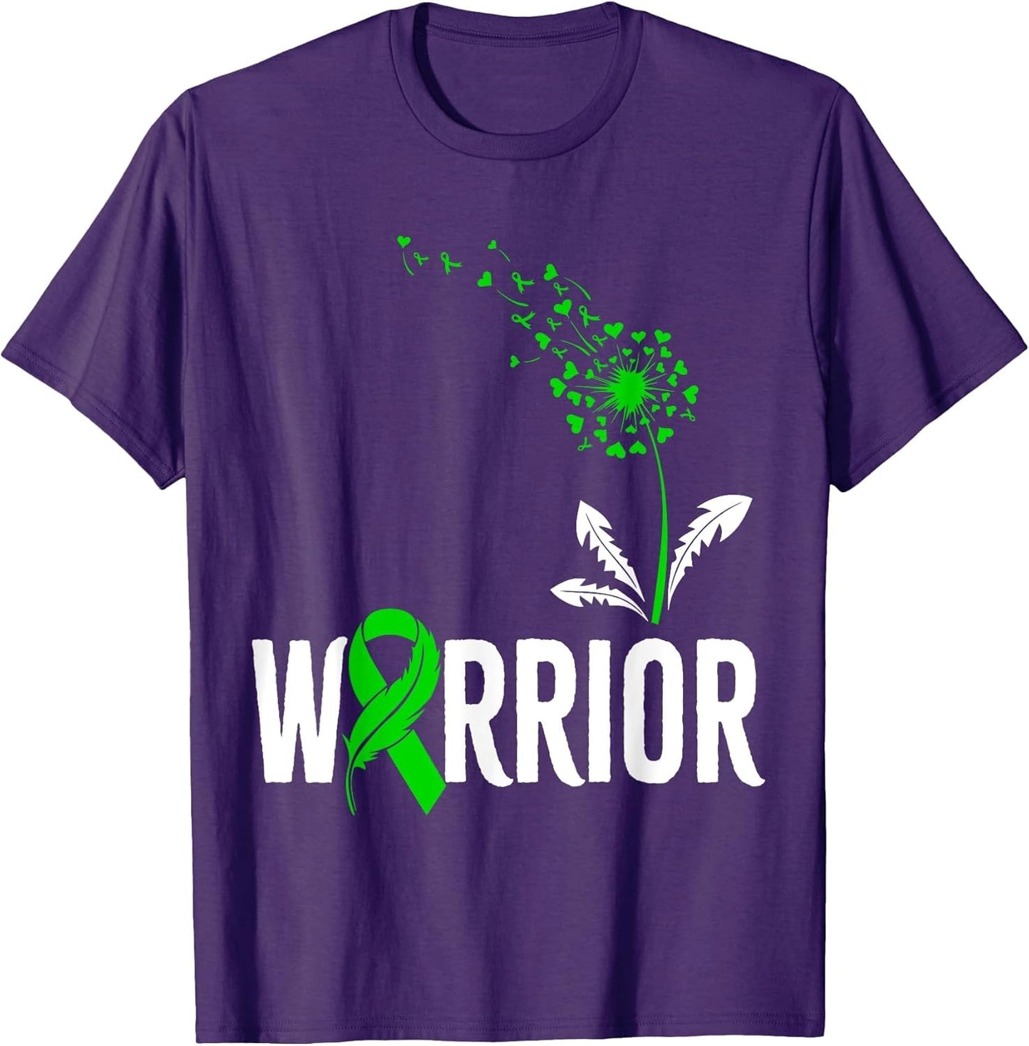 Green Awareness Ribbon Support Kidney Disease Warrior