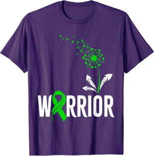 Green Awareness Ribbon Support Kidney Disease Warrior