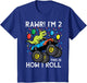 Kids Rawr Im 2 Dino Monster Truck 2nd Birthday Boys Kids Toddler