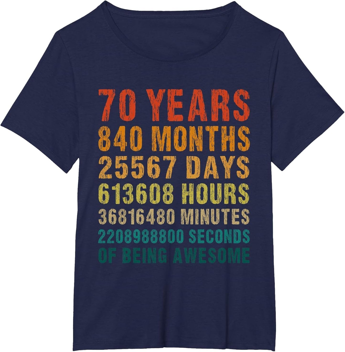 70th Birthday Clothes 840 Months 70 Years Old Being Awesome