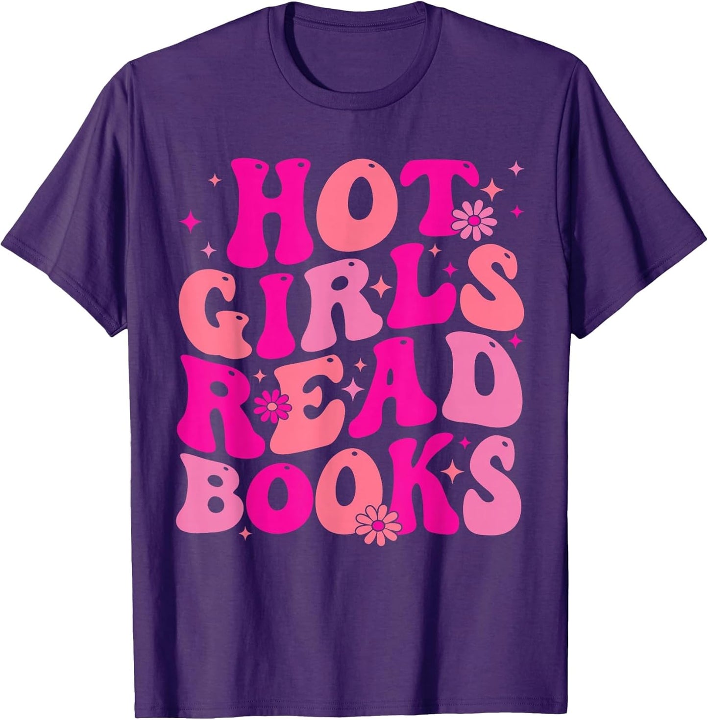 Retro Groovy Pink Hot Girls Read Books Librarian Book Lovers