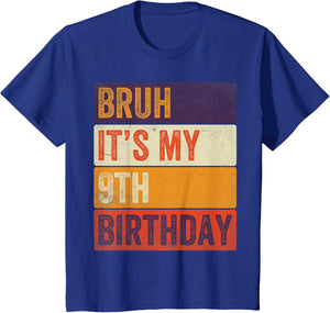 Cute Nine Years Old Birthday Boys & Girls Party Apparel