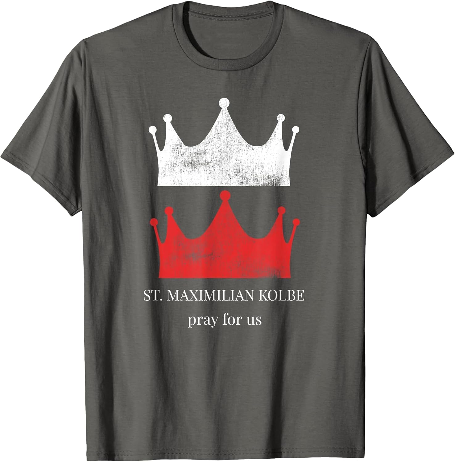St. Maximilian Kolbe Vision Two Crowns Red White Pure Martyr