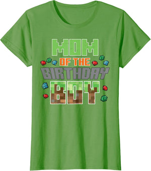 Mom of Birthday Boy Pixel Gaming Bday Party Women