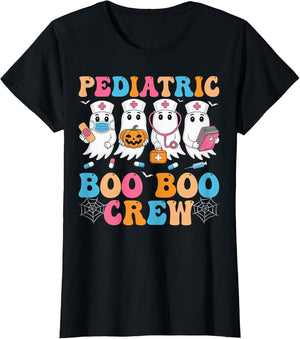 Pediatric Nurse Boo Crew Spooky Ghost PEDS Nursing Halloween