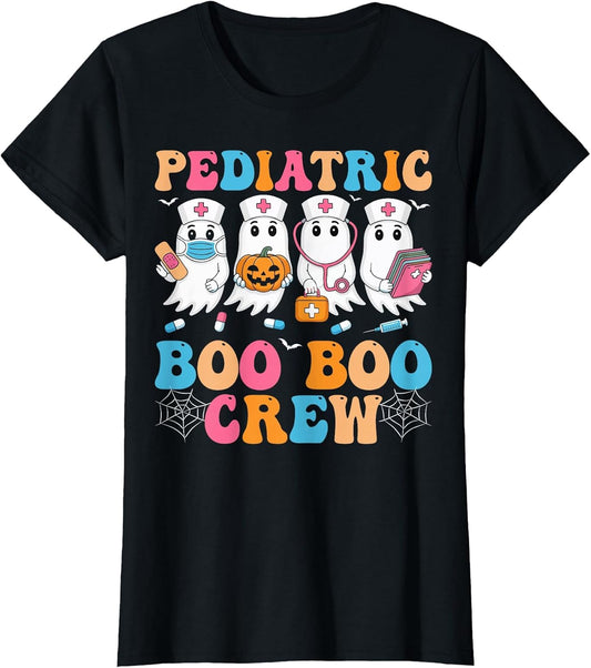 Pediatric Nurse Boo Crew Spooky Ghost PEDS Nursing Halloween