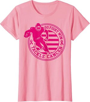Tackle Breast Cancer Awareness Football Pink Ribbon Boys Kid