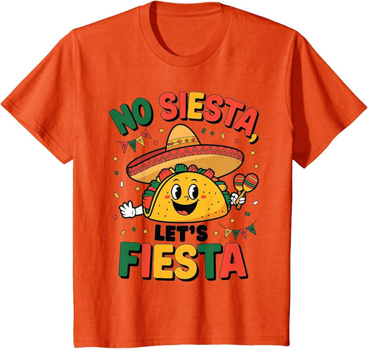 Funny No Siesta Let's Fiesta Cinco Mayo Taco Men Boy Toddler