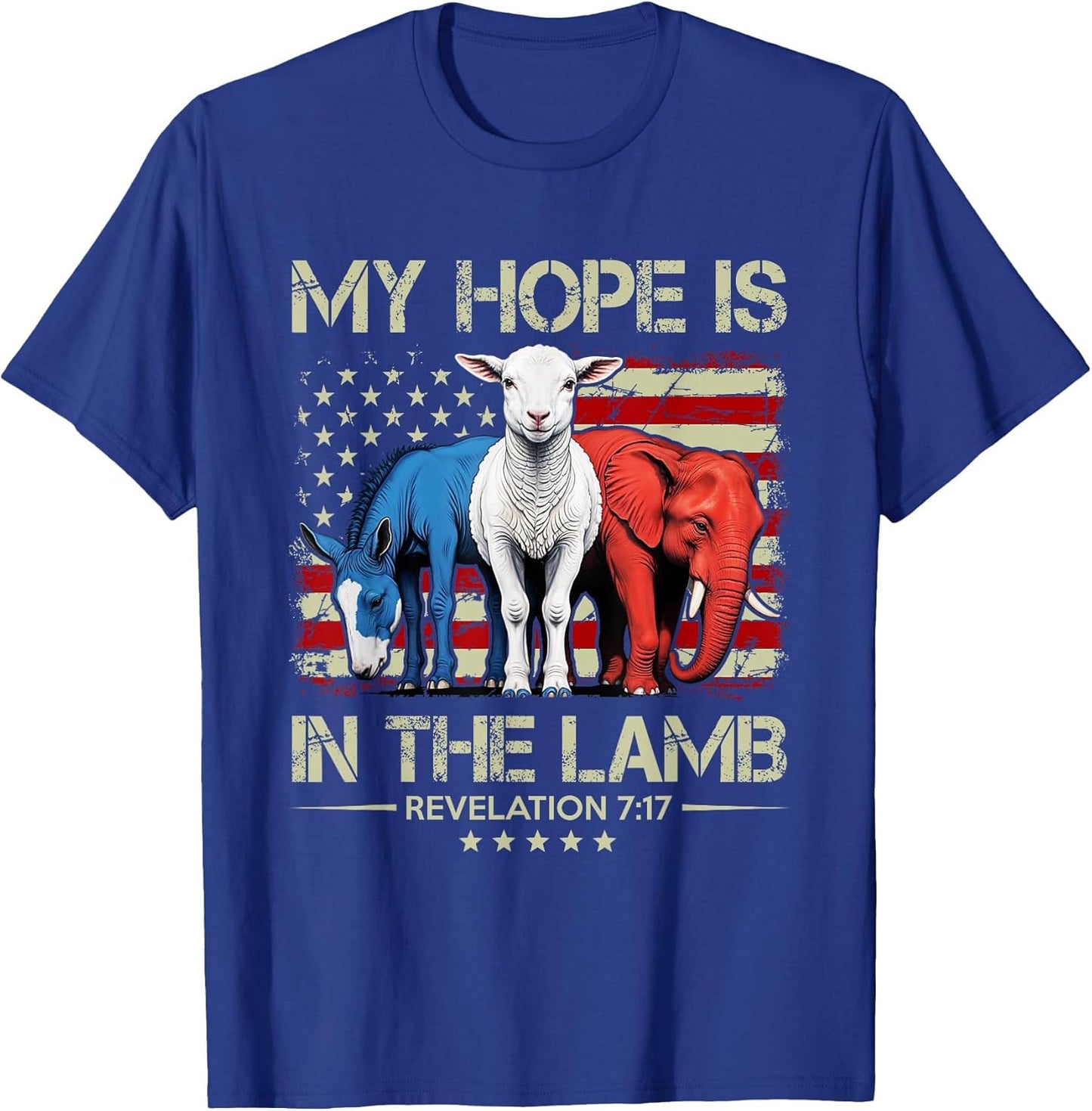 My Hope is in The Lamb Elephant Donkey USA Funny Scripture