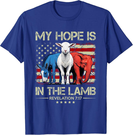 My Hope is in The Lamb Elephant Donkey USA Funny Scripture
