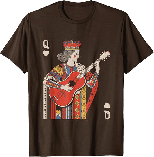 Queen of Playing Guitar Vintage Card