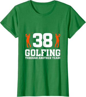 38th Birthday Golf 38 Years Old Golf Player Birthday