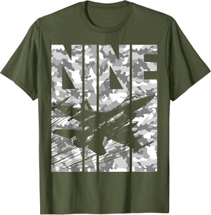 Military Fighter Jet Camo Nine Year Old Boys 9th Birthday