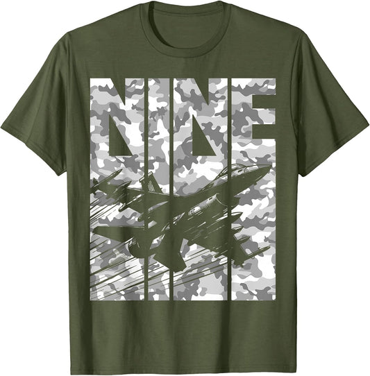 Military Fighter Jet Camo Nine Year Old Boys 9th Birthday