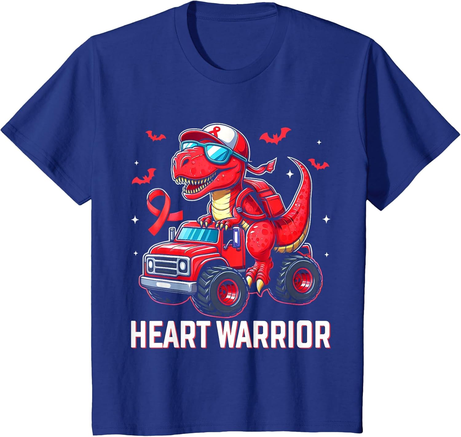 Dino Trex Boys Toddler Heart Warrior Heart Disease Awareness