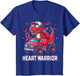 Dino Trex Boys Toddler Heart Warrior Heart Disease Awareness