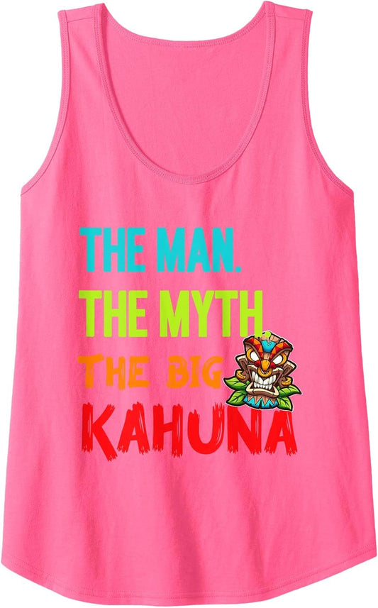 Funny The Man The Myth The Big Kahuna Men's Tiki Fishing