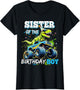 Sister of The Birthday Boy Monster Truck Dinosaur Party