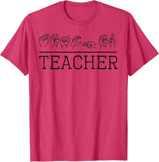 Deaf Pride Teacher ASL Sign Language Word