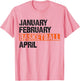 January February Basketball April Funny Apparel Vintage