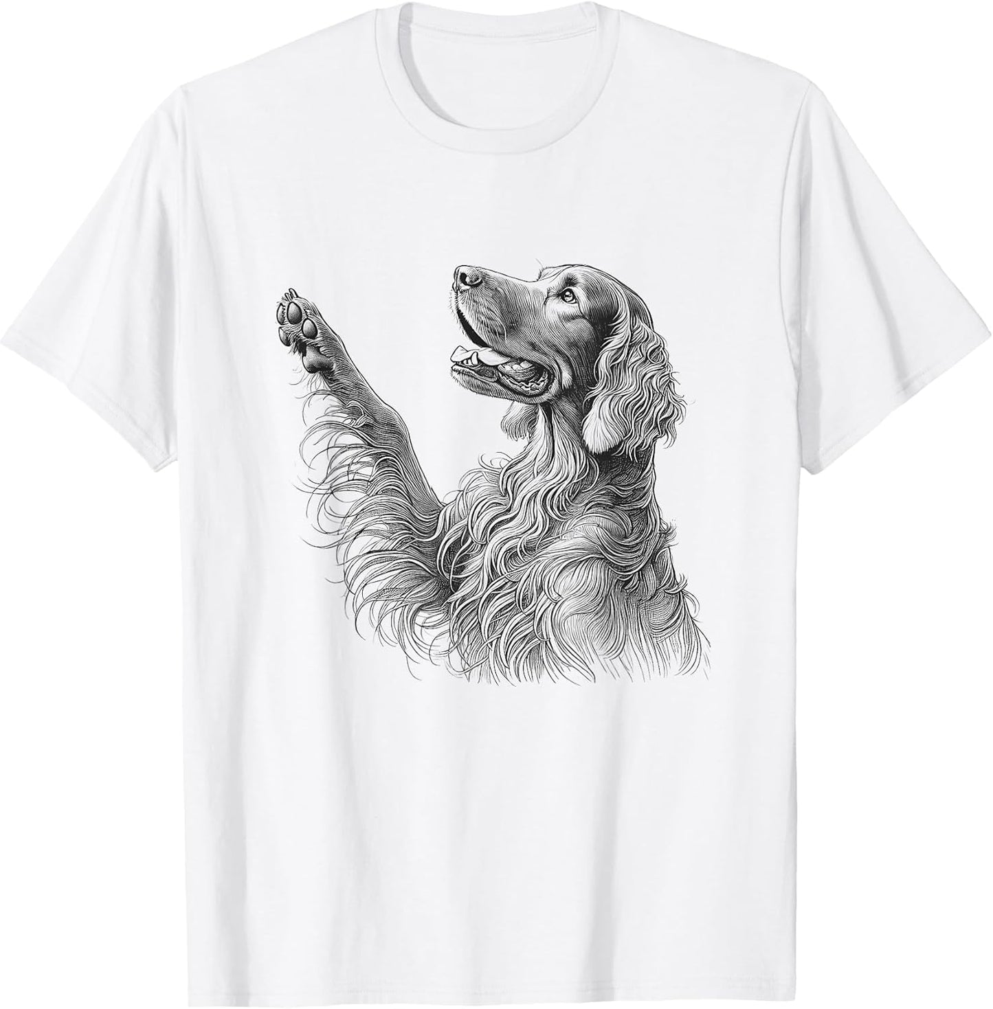 Irish Setter Raising Paw Design for Dog Owner