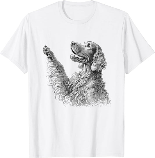 Irish Setter Raising Paw Design for Dog Owner