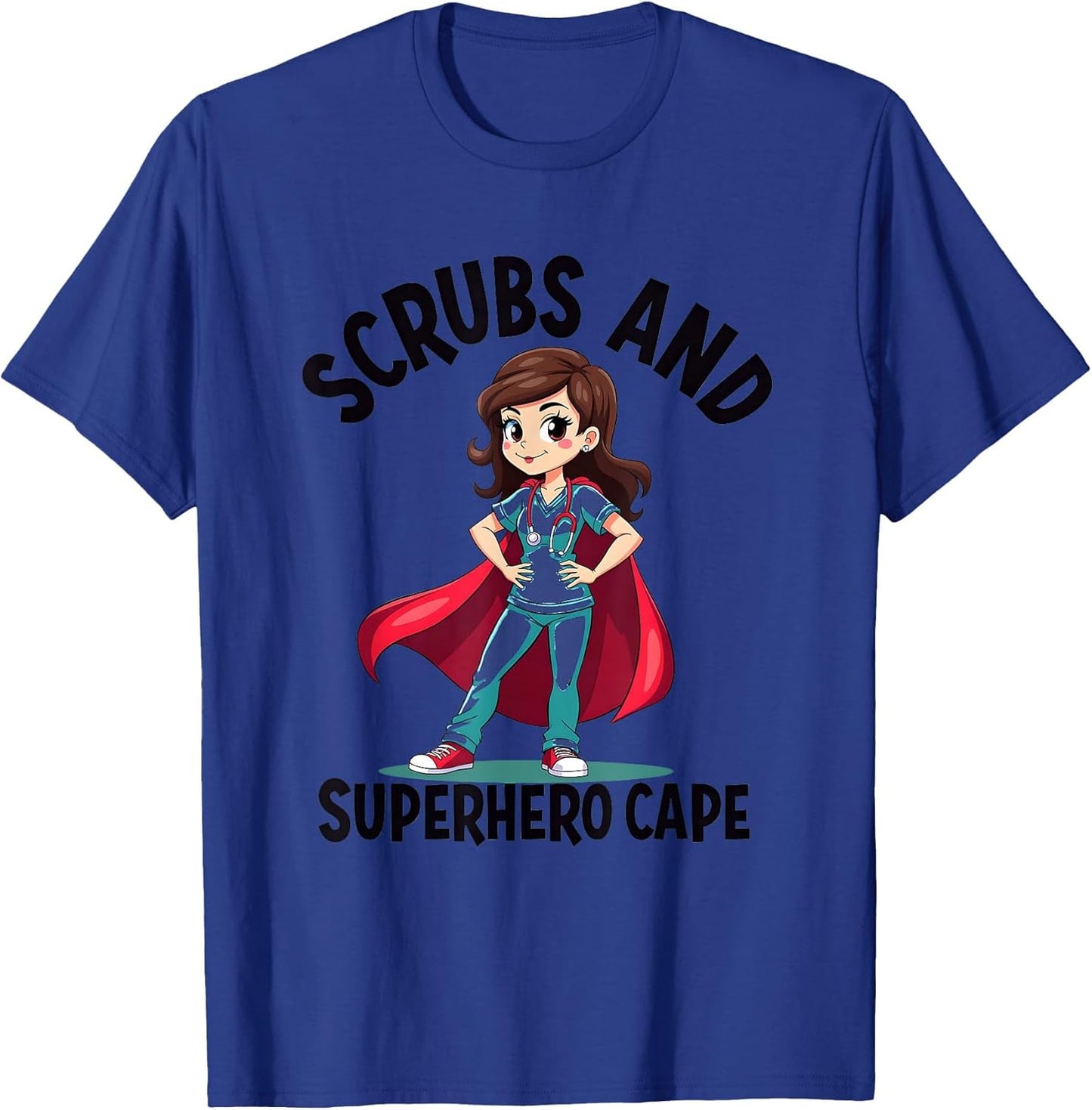 Scrubs and Superhero Cape Nurse Hero Design