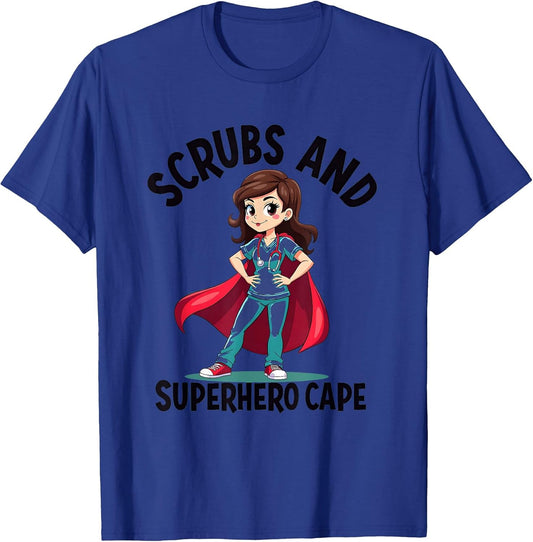Scrubs and Superhero Cape Nurse Hero Design